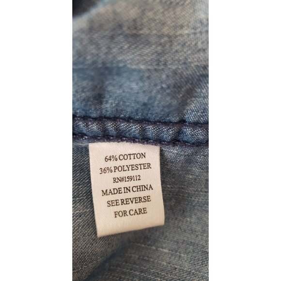 NWT G.KALE DENIM COLOR BUTTON FRONT CLOSURE TUNIC DRESS XLARGE PETITE - Picture 7 of 9